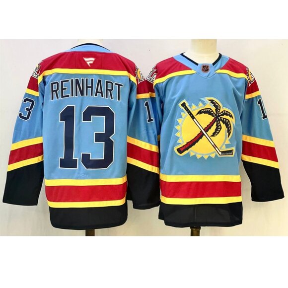 Mens Sam Reinhart Blue Stitched Jersey
